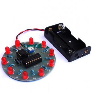 Electronic kit with 10 moving LEDs NE555 CD4017 DW-0843