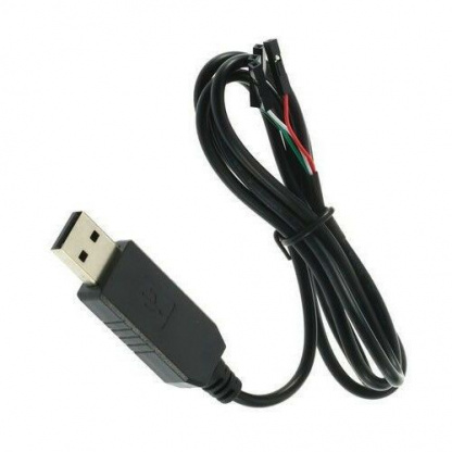 FTDI Chip, 3.3 V TTL Wire End USB to UART Cable - TTL-232R-3V3-WE