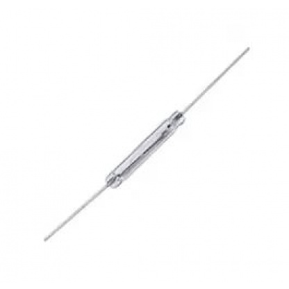 MKA-14103 SILVER Tone Leads Glass N/O SPST Reed Switches 10-15AT 2 x 14mm (Pack of 2)