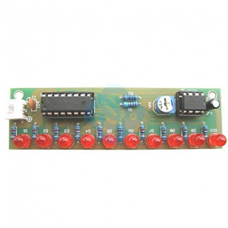 NE555 & CD4017 LED Light Chaser Sequencer Follower Scrolling Module DIY Kit Red