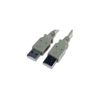 USB Cable, Type A Plug to Type A Plug, 1.8 m, 5.9 ft, USB 1.1, Grey