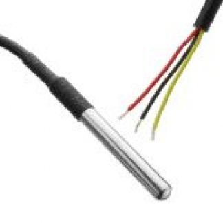 Water resistant temperature sensor in DS18B20 cable format